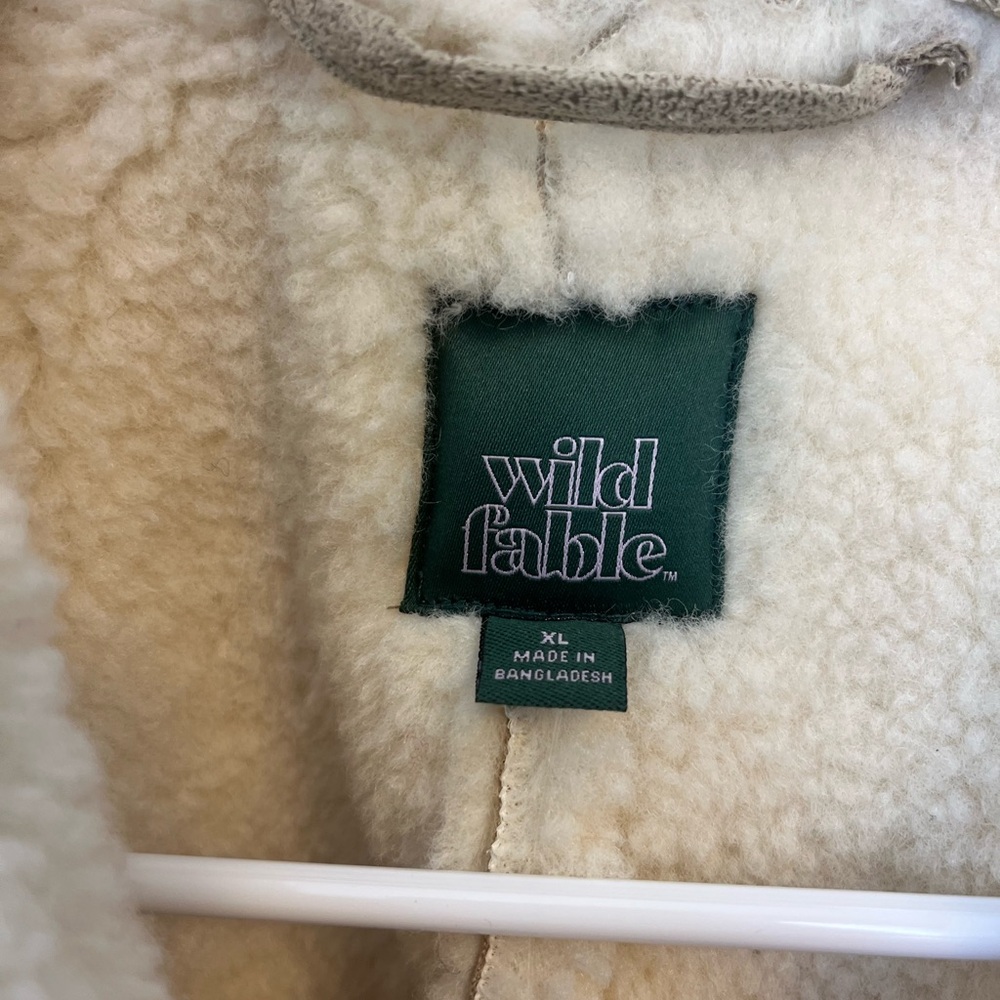 ⭐️ NWT Wild Fable Women's Shawl Collar Shearling Coat - Picture 6 of 7